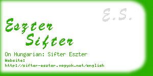 eszter sifter business card